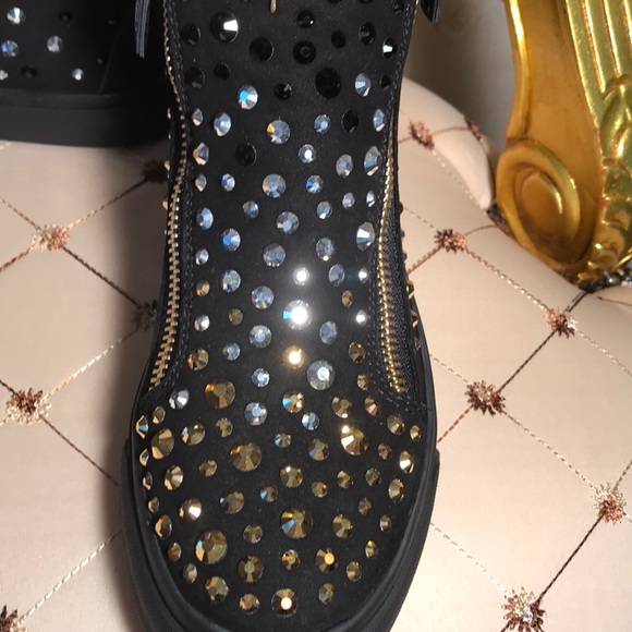 Giuseppe Zanotti Crystal Embellished Sneakers 37 - Picture 2 of 8